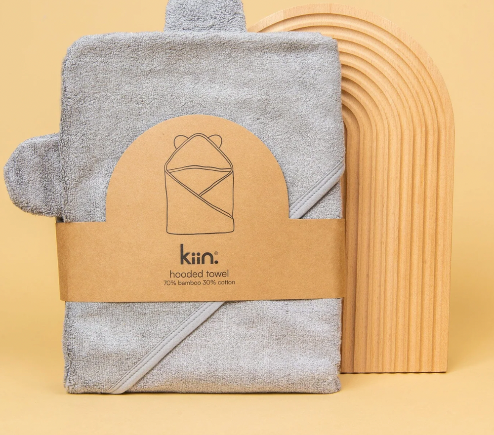 Hooded Towel - Dusky Blue - Kiin
