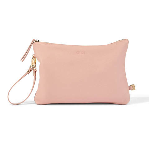 Nappy Changing Pouch - Pink Faux Leather - OIOI DISCOUNTED