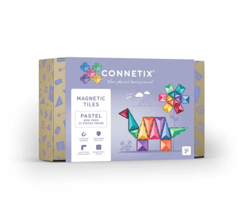 Pastel Mini Pack 32pc - Connetix Tiles