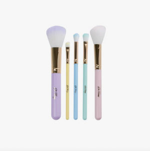 5-Piece Rainbow Makeup Brush Set - Oh Flossy