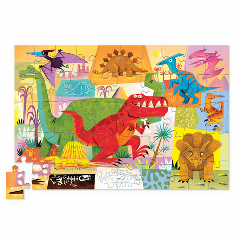 50 pc Tin Puzzle - Dino World - Crocodile Creek