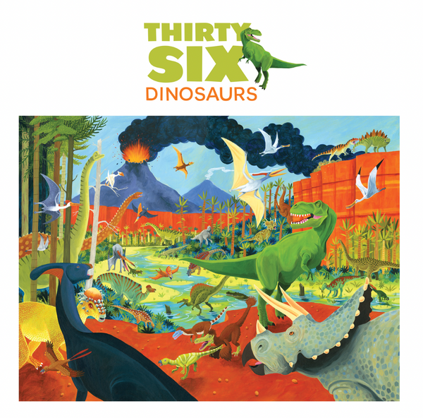 36 Animal Puzzle 100 pc - Dino Kingdom (Green Lid) - Crocodile Creek