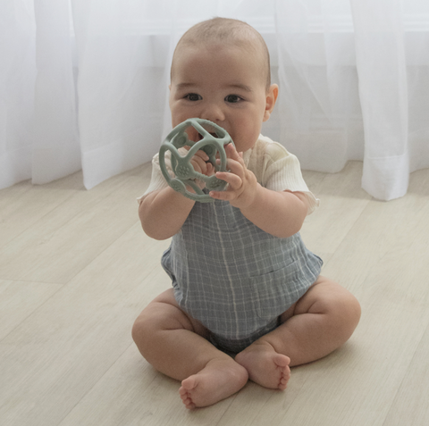 Silicone Teething Ball - Sage - Living Textiles