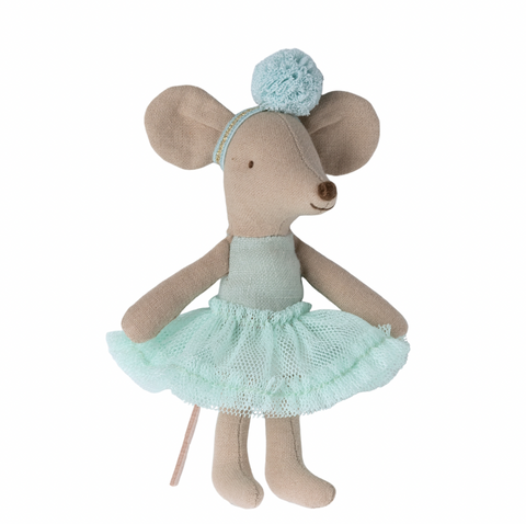 Ballerina Mouse Little Sister light mint - Maileg