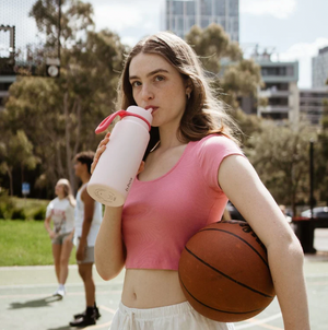 Insulated Flip Top 1 Litre Bottle - pink paradise - B Box