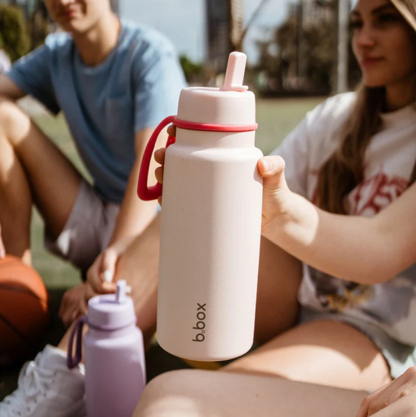 Insulated Flip Top 1 Litre Bottle - pink paradise - B Box