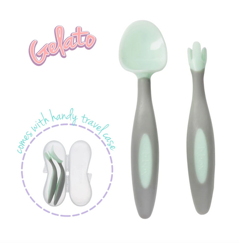 Toddler cutlery set - pistachio - B Box