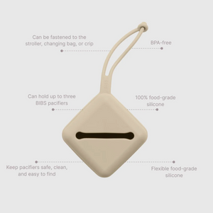 Pacifier Soft Case - Dusty Blue - BIBS Denmark