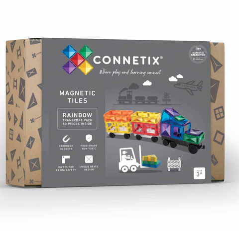 Rainbow Transport Pack 50 pc - Connetix Tiles