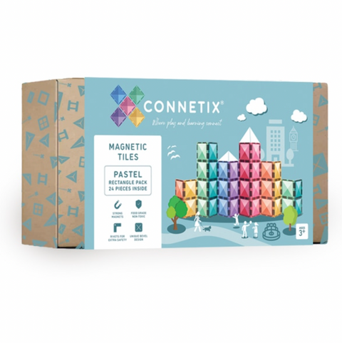 Pastel Rectangle Pack 24 pc - Connetix