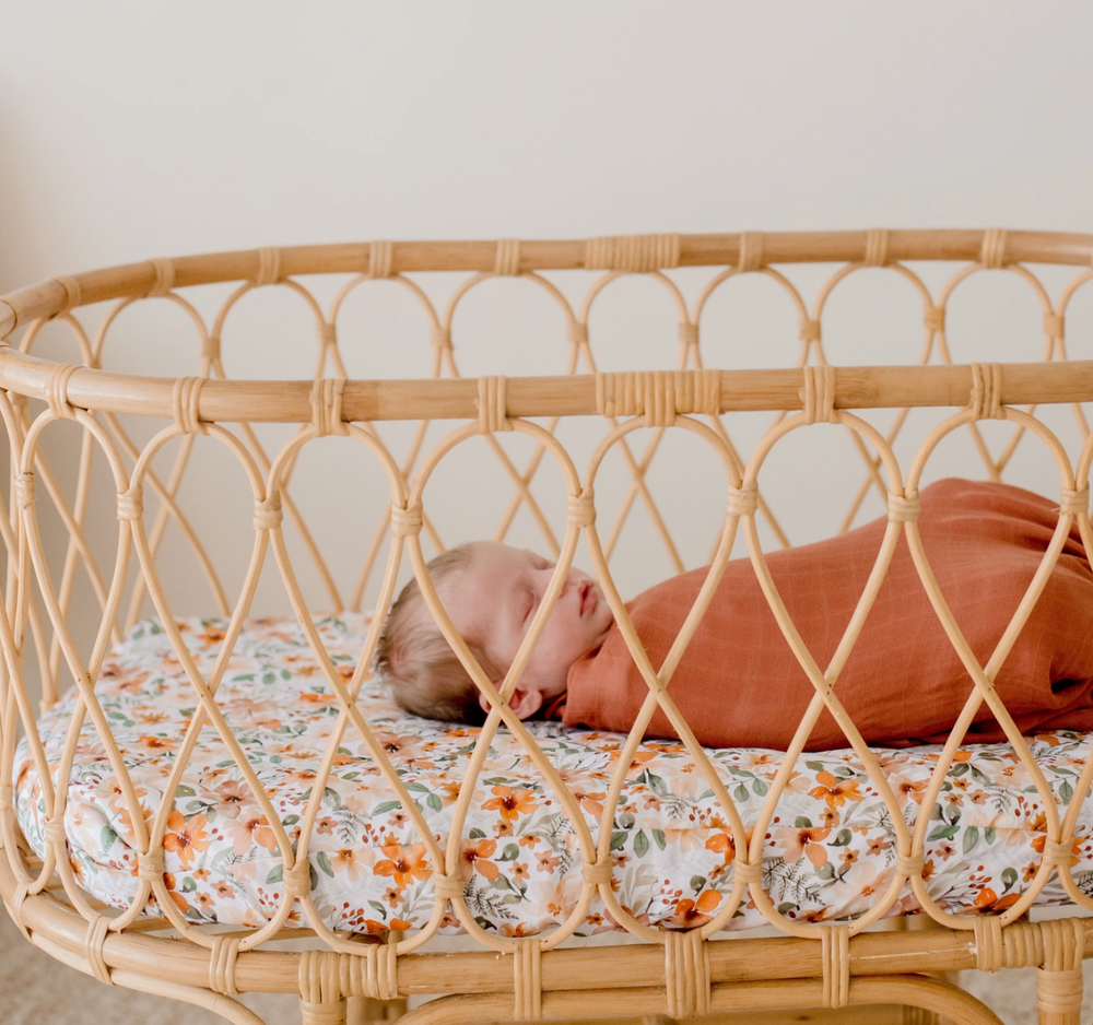Waterproof Bassinet Sheet - Bloom - Bambella Designs