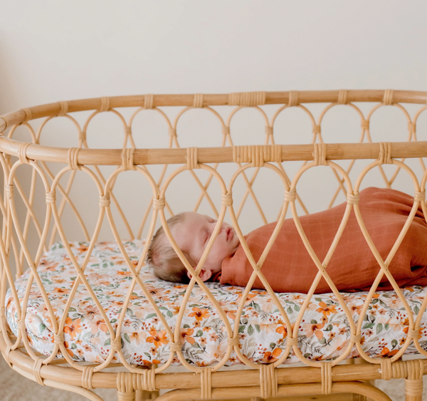 Waterproof Bassinet Sheet - Bloom - Bambella Designs