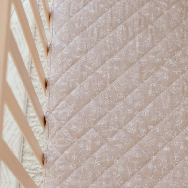 Waterproof Cot Sheet & Mattress Protector - Bee Kind - Bambella Designs