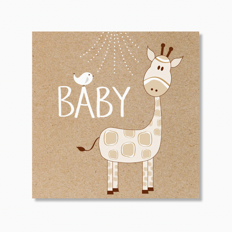 Baby Giraffe - Krafty - Mini Card - Just Smitten