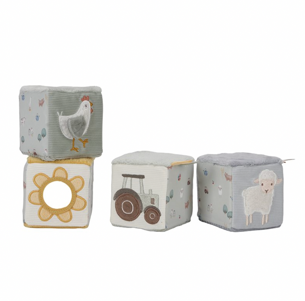 4 Soft Blocks Little Farm - Little Dutch