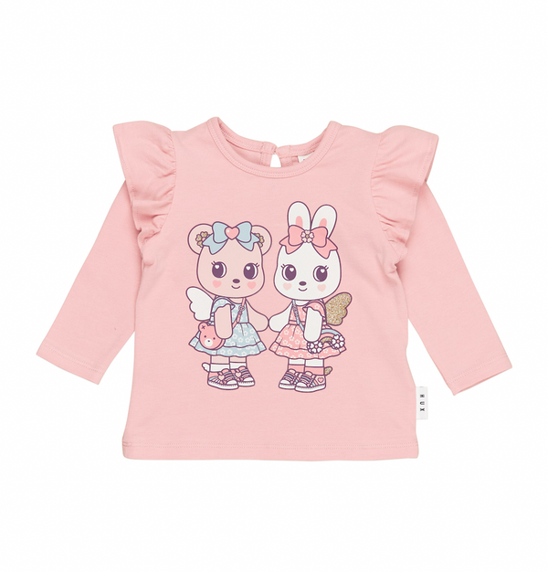 Fairy Friends Frill Top - Memory Lane - Huxbaby DISCOUNTED