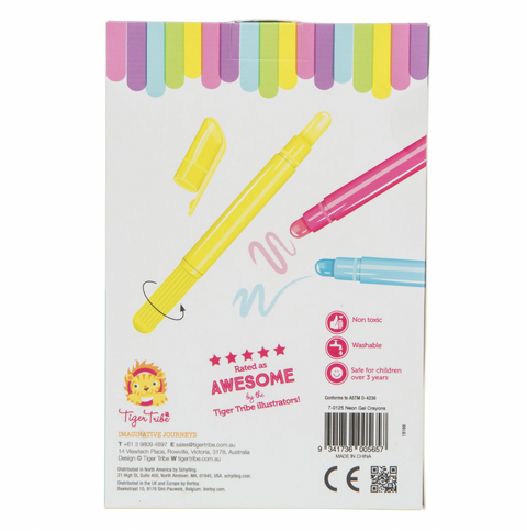 Neon Gel Crayons - Tiger Tribe