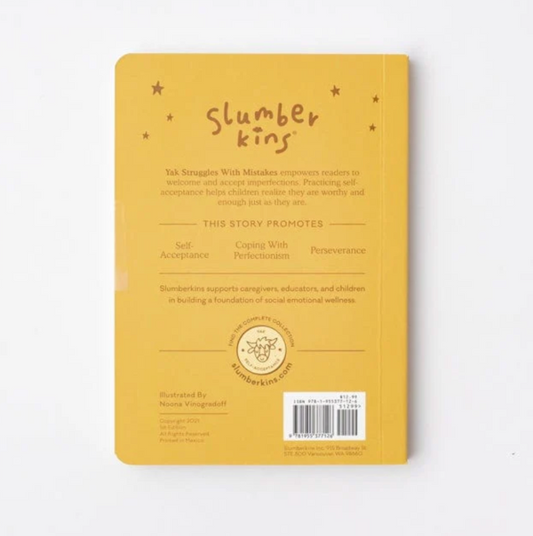 Yak Struggles with Mistakes Board Book - Slumberkins