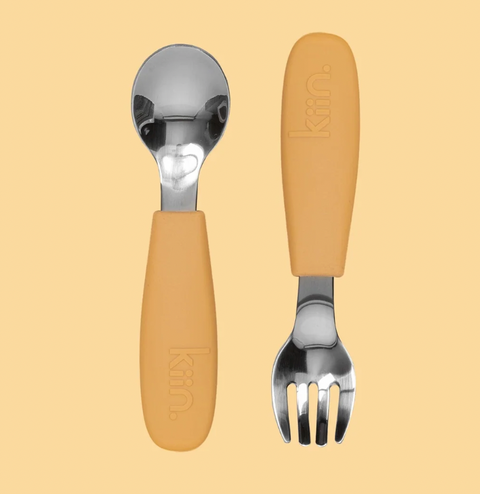 Silicone Cutlery Set - Tan - Kiin