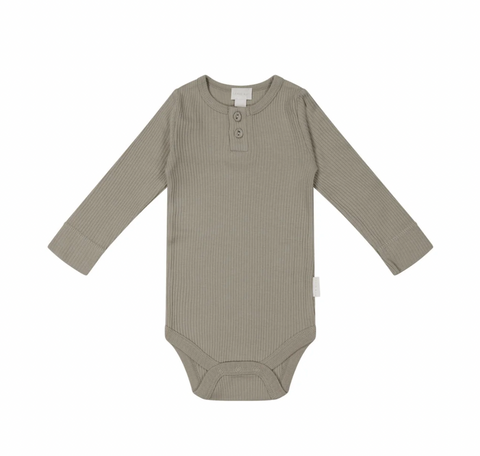 Organic Cotton Modal Long Sleeve Bodysuit - Twig - Jamie Kay