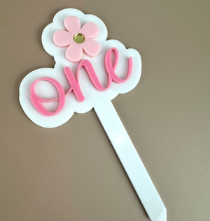 Cake Topper - One - Flower - Luma Light