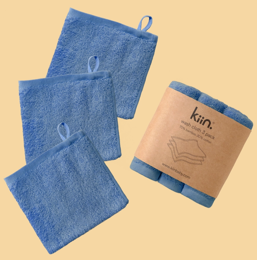 *Wash Cloth 3 Pack - Blue Shadow - Kiin