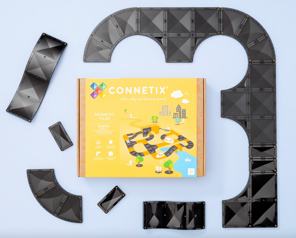 Roads Ramps and Intersections Pack - 16 piece - Connetix Tiles