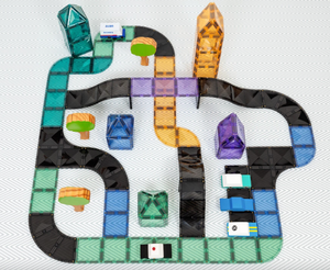 Roads Ramps and Intersections Pack - 16 piece - Connetix Tiles