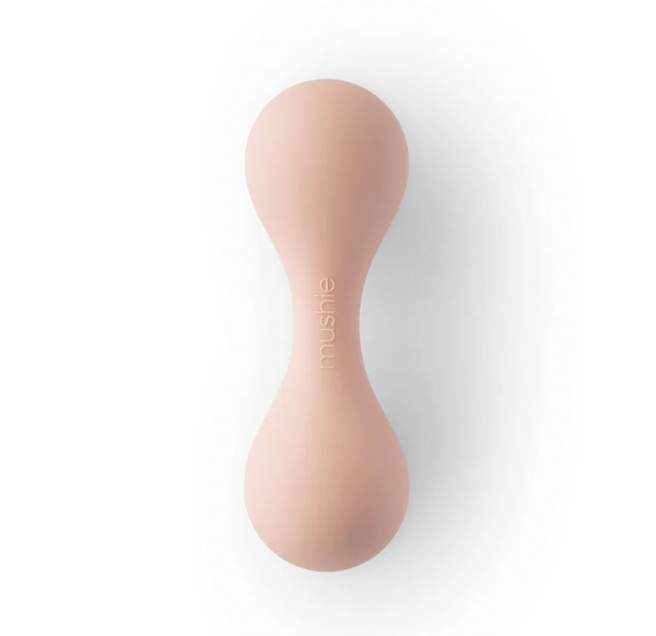 Silicone Baby Rattle - Blush - Mushie DISCOUNTED