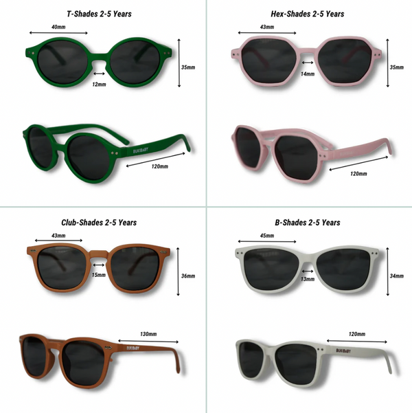 T-Shades 2-5 Years - Matte Black - BukiBaby Sunglasses
