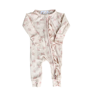Frill Zip Romper | Country Floral - Little and Fern - DISCOUNTED