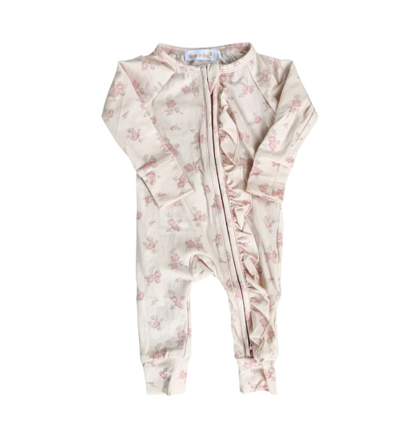 Frill Zip Romper | Country Floral - Little and Fern - DISCOUNTED