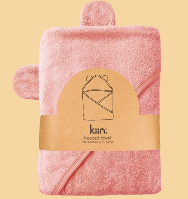 Hooded Towel - Peony - Kiin