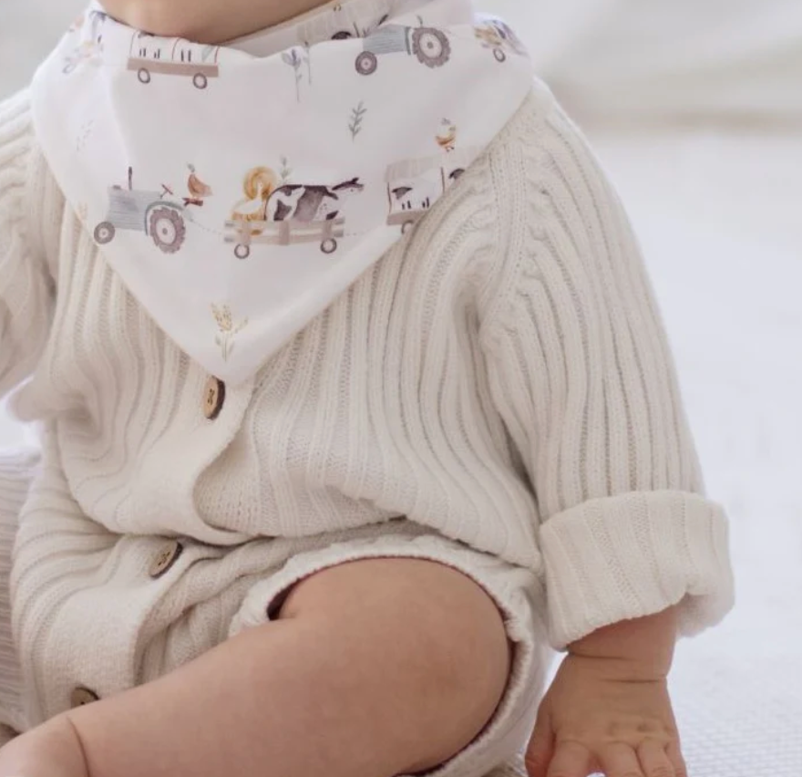 Bandana Bibs - Oakwood Farm & Latte - 2 pack - Bambella Designs