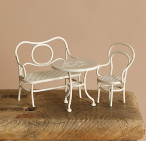 Cafe Set for Brother & Sister Mice, - White - Maileg