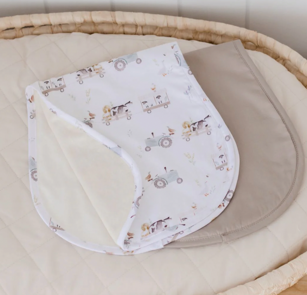 Burp Cloth - 2 pack - Oakwood Farm & Latte - Bambella Designs