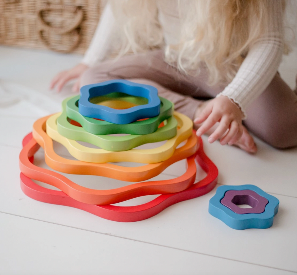 Rainbow Flowers Puzzle - Q Toys