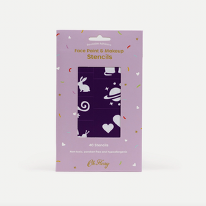 Reusable Adhesive Face Paint & Makeup Stencils - Purple - Oh Flossy