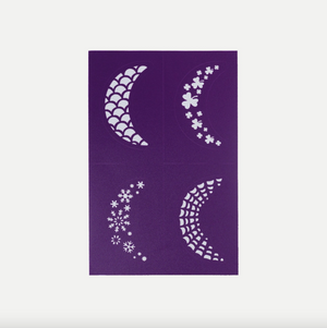 Reusable Adhesive Face Paint & Makeup Stencils - Purple - Oh Flossy