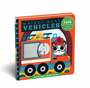 Whizzy Busy Vehicles - Kids Book + Puzzle