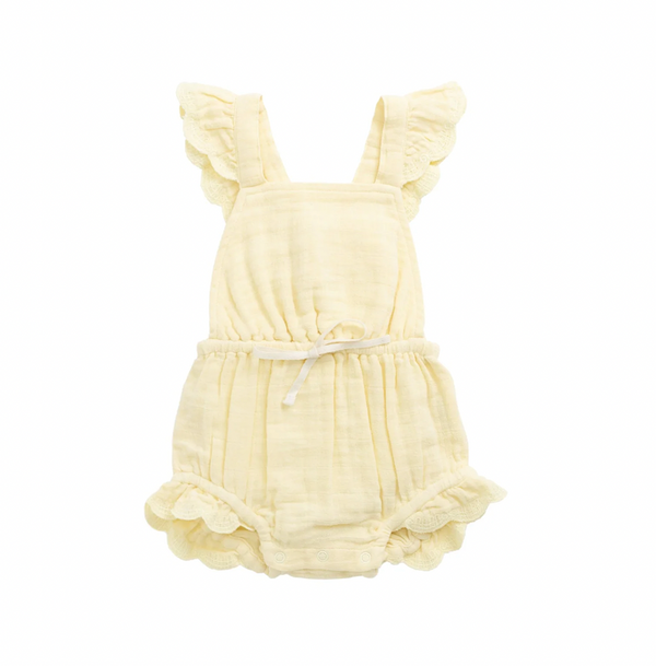 Organic Cotton Muslin Luciana Playsuit - Sunshine - Jamie Kay