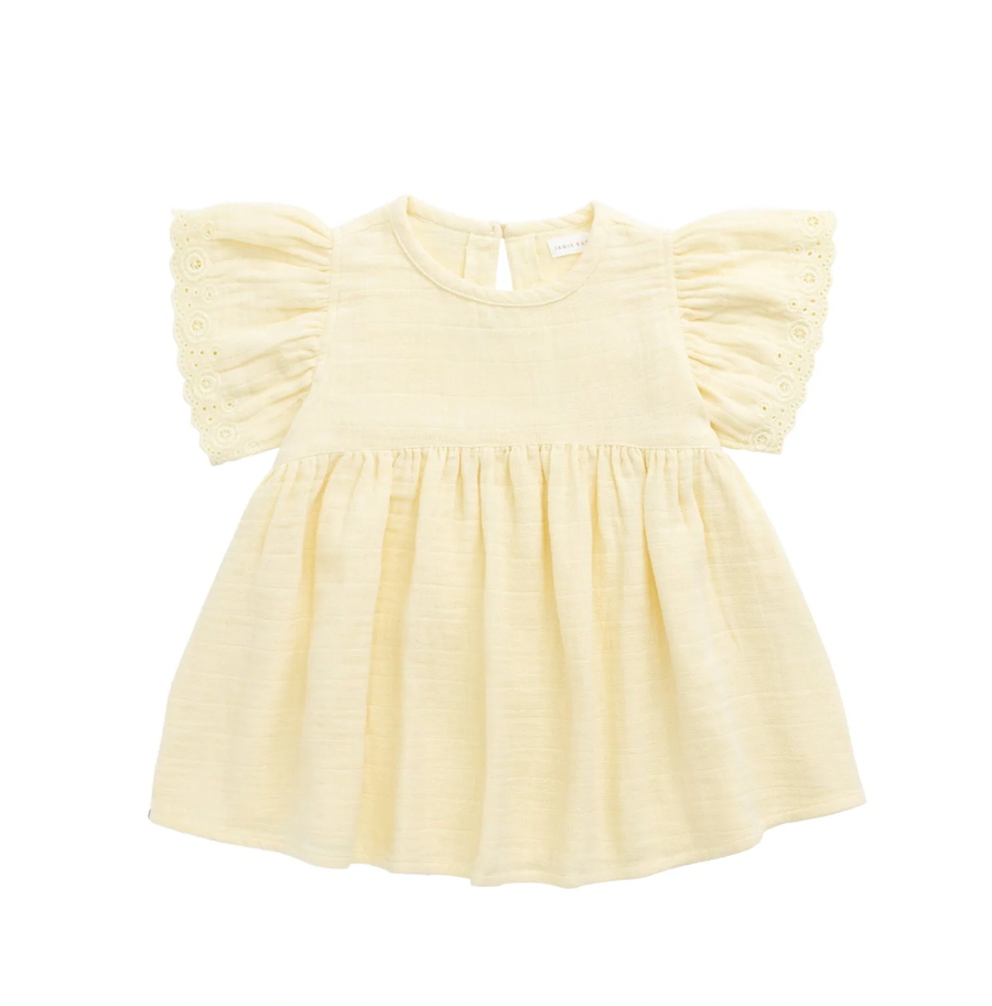 Organic Cotton Muslin Phillipa Dress - Sunshine - Jamie Kay