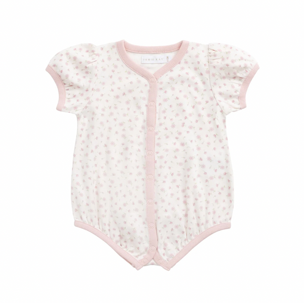 Organic Cotton Antoinette Playsuit - Victoria Blush - Jamie Kay