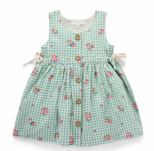 Frida Gingham Pinnie - Pure Baby