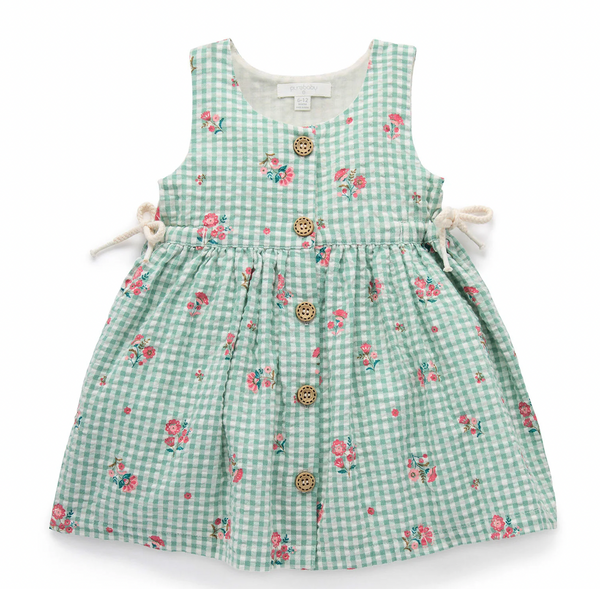 Frida Gingham Pinnie - Pure Baby