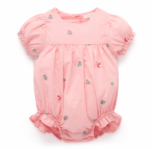 Swallow Embroidered Bodysuit - Pure Baby