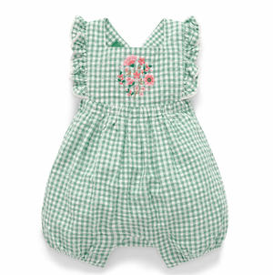 Frida Gingham Romper - Pure Baby