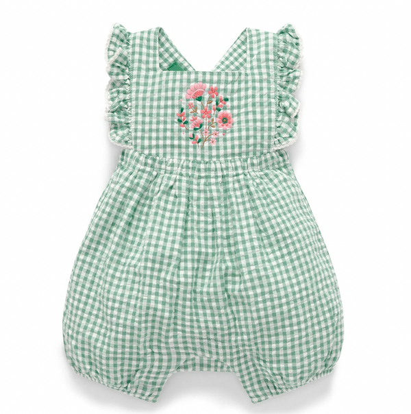 Frida Gingham Romper - Pure Baby