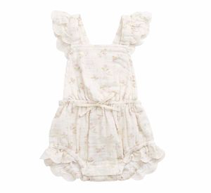Organic Cotton Muslin Luciana Playsuit - Emelia Pink - Jamie Kay