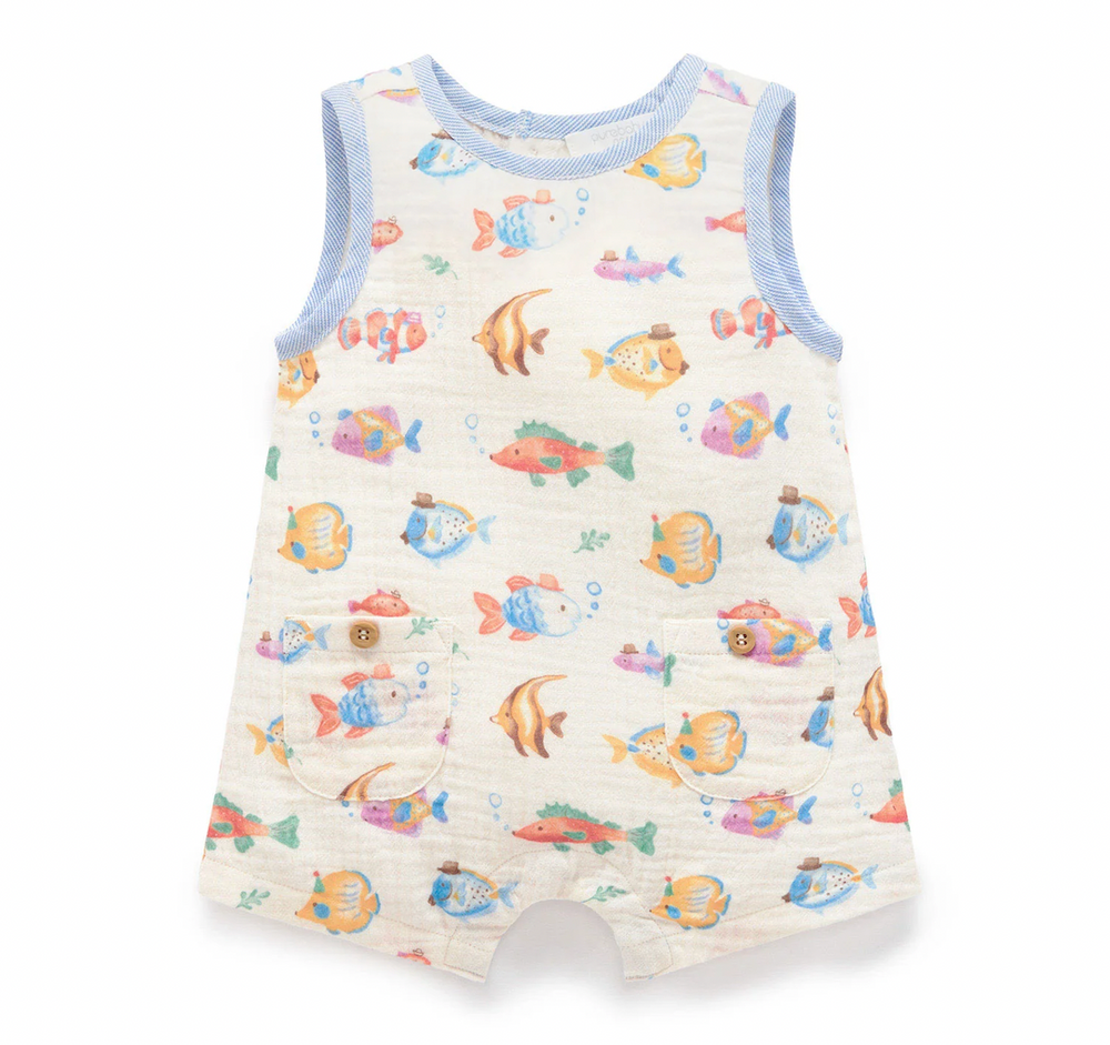 Fancy Fish Romper - Pure Baby